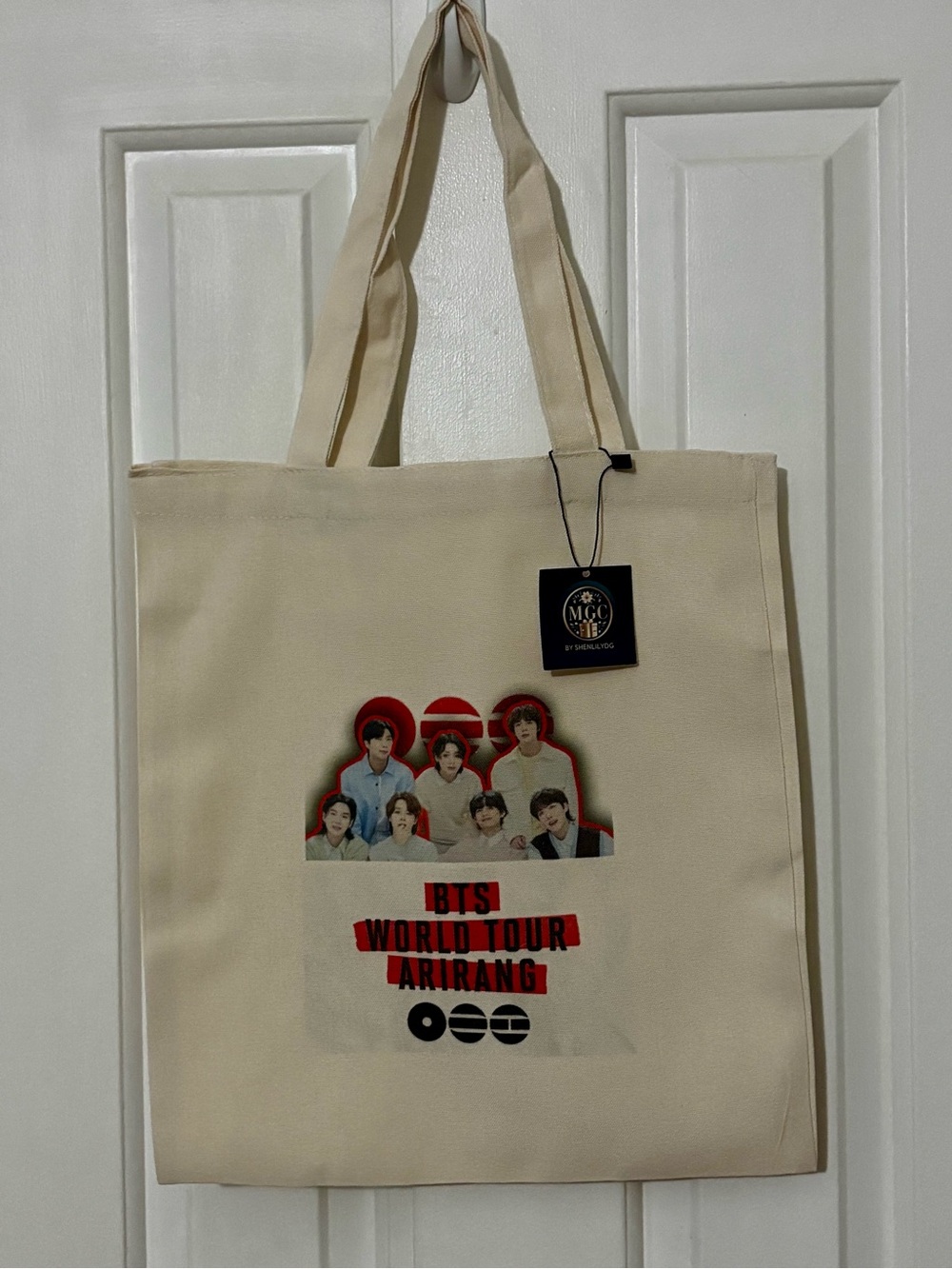 BTS World Tour Arirang Canvas Tote Bag - Cream
